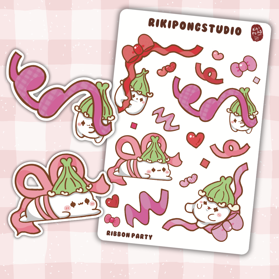 Ribbon Party Sticker Sheet